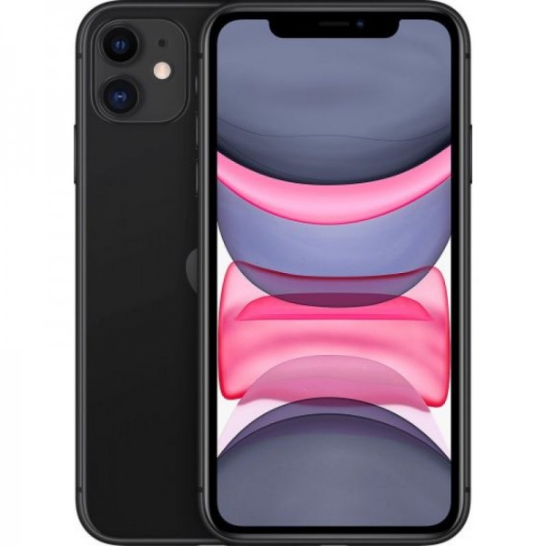 Apple iPhone 11 (4GB/64GB) Black Open Box 85% Battery + (Protective Glass + Premium Silicone Case)